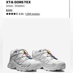 Salomon xt-6 gore-tex size US W 7 US M 6
